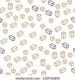 Dark Orange vector seamless, isometric background with rectangles. Abstract gradient illustration with rectangles. Texture for window blinds, curtains.