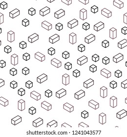 Dark Orange vector seamless, isometric template with rhombus. Beautiful illustration with rectangles and squares. Template for business cards, websites.