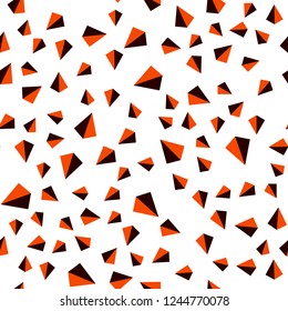 Dark Orange vector seamless, isometric pattern with polygonal style. Abstract gradient illustration with triangles. Design for wallpaper, fabric makers.