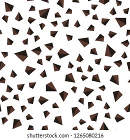 Dark Orange vector seamless, isometric template with crystals, triangles. Beautiful illustration with triangles in nature style. Pattern for design of fabric, wallpapers.