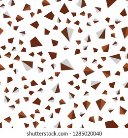 Dark Orange vector seamless, isometric cover with polygonal style. Abstract gradient illustration with triangles. Texture for window blinds, curtains.