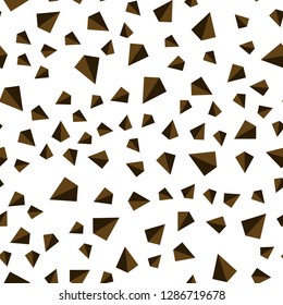Dark Orange vector seamless, isometric layout with lines, triangles. Glitter abstract illustration with triangular shapes. Texture for window blinds, curtains.