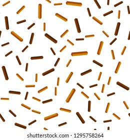 Dark Orange vector seamless, isometric background with stright stripes. Glitter abstract illustration with colorful sticks. Design for textile, fabric, wallpapers.