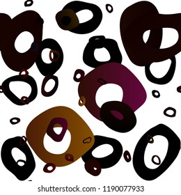 Dark Orange vector seamless layout with circle spots. Modern abstract illustration with colorful water drops. Template for business cards, websites.