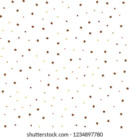 Dark Orange vector seamless layout with circle shapes. Illustration with set of shining colorful abstract circles. Pattern for trendy fabric, wallpapers.