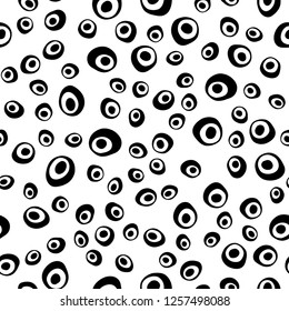 Dark Orange vector seamless layout with circle spots. Blurred bubbles on abstract backdrop with colorful gradient. Pattern for design of window blinds, curtains.