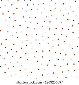 Dark Orange vector seamless layout with circle shapes. Beautiful colored illustration with blurred circles in nature style. Template for business cards, websites.