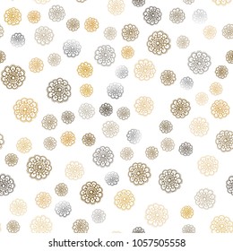 Dark Orange vector seamless natural elegant background. Brand-new colored illustration in blurry style with flowers. Brand-new style for your business design.