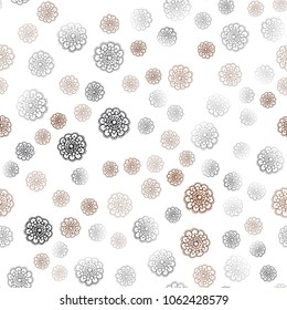 Dark Orange vector seamless natural elegant background. flowers on elegant natural pattern with gradient. Doodle design can be used for your web site.