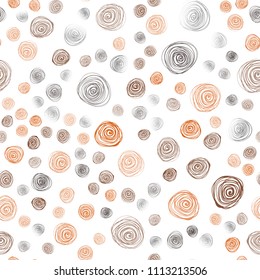 Dark Orange vector seamless natural abstract pattern. Shining colored illustration with flowers in doodle style. The textured pattern can be used for website.