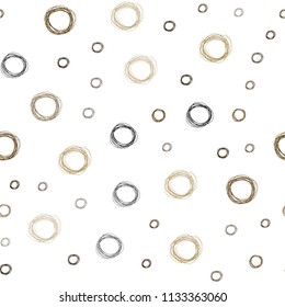 Dark Orange vector seamless pattern with spheres. Modern abstract illustration with colorful water drops. Pattern can be used for futuristic ad, booklets.