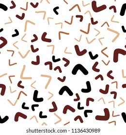 Dark Orange vector seamless  pattern with lines, ovals. Creative illustration in halftone marble style with gradient. Marble style for your business design.