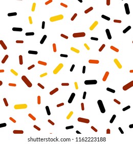 Dark Orange vector seamless pattern with sharp lines. Decorative shining illustration with lines on abstract template. Pattern for your busines websites.