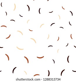 Dark Orange vector seamless pattern with wry lines. An elegant bright illustration with gradient. A completely new template for your design.