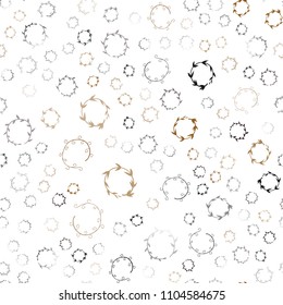 Dark Orange vector seamless template with circles. Blurred decorative design in abstract style with bubbles. Pattern can be used for ads, leaflets.