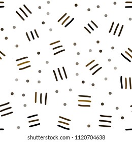 Dark Orange vector seamless template with geometric lines. Illustration with repetition of lines on white background. Trendy design for wallpaper, fabric makers.