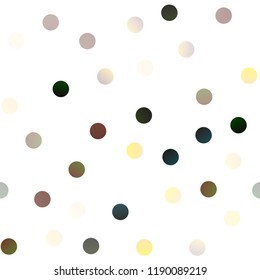 Dark Orange vector seamless template with circles. Abstract illustration with colored bubbles in nature style. Completely new template for your brand book.