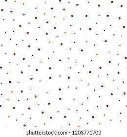 Dark Orange vector seamless template with circles. Blurred bubbles on abstract background with colorful gradient. Pattern for design of fabric, wallpapers.