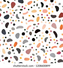 Dark Orange vector seamless template with spots. Illustration with set of shining colorful abstract circles. Template for business cards, websites.