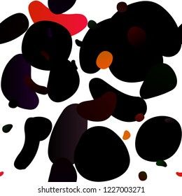 Dark Orange vector seamless template with spots. Modern abstract illustration with colorful water drops. Design for textile, fabric, wallpapers.