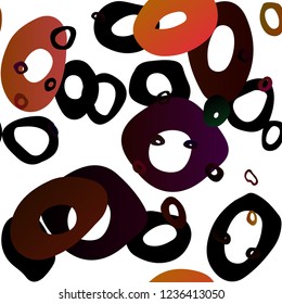 Dark Orange vector seamless template with spots. Colorful illustration with blurred circles in nature style. Pattern for design of window blinds, curtains.