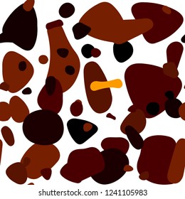Dark Orange vector seamless template with circles. Blurred bubbles on abstract background with colorful gradient. Design for wallpaper, fabric makers.