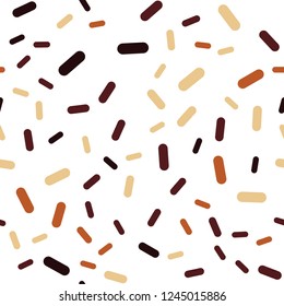 Dark Orange vector seamless template with repeated sticks. Decorative shining illustration with lines on abstract template. Smart design for your business advert.