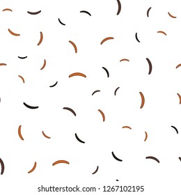 Dark Orange vector seamless template with wry lines. Colorful illustration in abstract style with gradient. Abstract design for your web site.