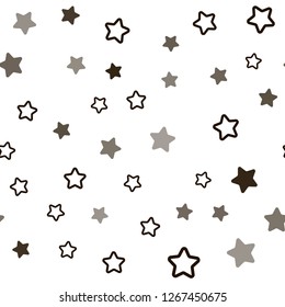 Dark Orange vector seamless template with sky stars. Decorative shining illustration with stars on abstract template. Texture for window blinds, curtains.