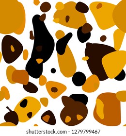 Dark Orange vector seamless template with circles. Illustration with set of shining colorful abstract circles. Design for wallpaper, fabric makers.