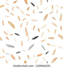 Dark Orange vector seamless texture with disks. Modern abstract illustration with colorful water drops. Completely new template for your brand book.