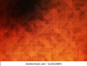 Dark Orange vector shining hexagonal pattern. Shining colored illustration in a Brand new style. Brand new style for your business design.