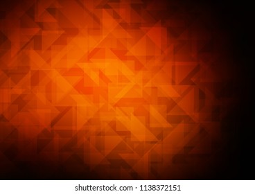 Dark Orange vector shining hexagonal background. A vague abstract illustration with gradient. The completely new template can be used for your brand book.