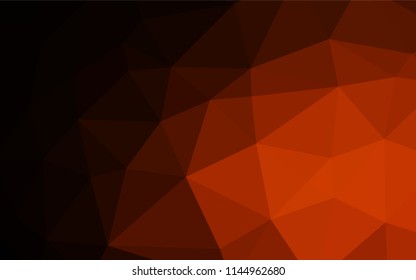 Dark Orange vector shining hexagonal template. A sample with polygonal shapes. Brand new style for your business design.