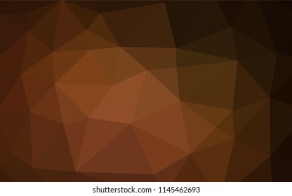 Dark Orange vector shining hexagonal background. Shining colored illustration in a Brand new style. A completely new template for your business design.
