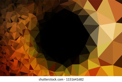 Dark Orange vector shining hexagonal background. Shining colored illustration in a Brand new style. The template can be used as a background for cell phones.