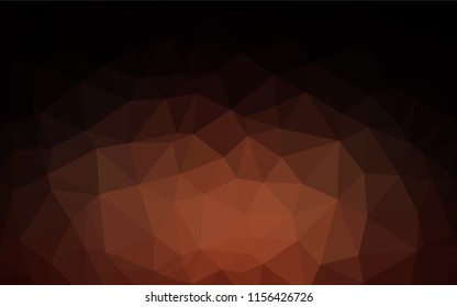 Dark Orange vector shining hexagonal template. Modern geometrical abstract illustration with gradient. The template can be used as a background for cell phones.