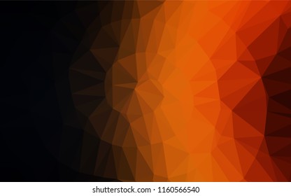 Dark Orange vector shining hexagonal template. Brand new colored illustration in blurry style with gradient. A completely new template for your business design.