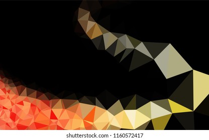 Dark Orange vector shining hexagonal background. Shining colored illustration in a Brand new style. Brand new design for your business.