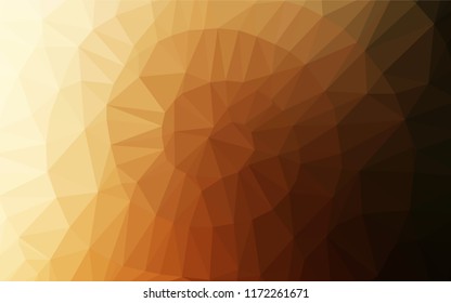 Dark Orange vector shining hexagonal pattern. Brand new colored illustration in blurry style with gradient. Brand new design for your business.