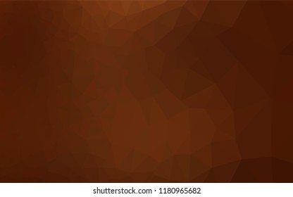 Dark Orange vector shining hexagonal pattern. Brand new colored illustration in blurry style with gradient. The polygonal design can be used for your web site.
