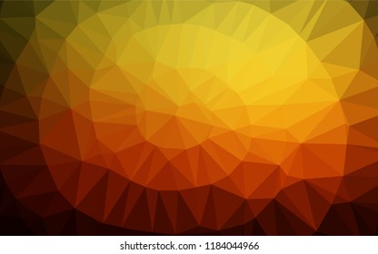 Dark Orange vector shining hexagonal background. Modern geometrical abstract illustration with gradient. A new texture for your design.