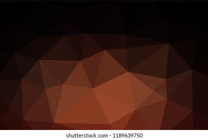 Dark Orange vector shining hexagonal background. Brand new colored illustration in blurry style with gradient. The best triangular design for your business.
