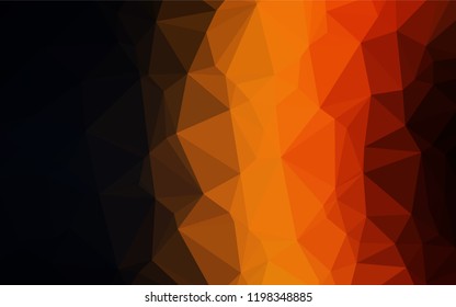 Dark Orange vector shining hexagonal template. A completely new color illustration in a vague style. The template can be used as a background for cell phones.