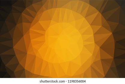 Dark Orange vector shining hexagonal pattern. Colorful illustration in abstract style with gradient. The polygonal design can be used for your web site.