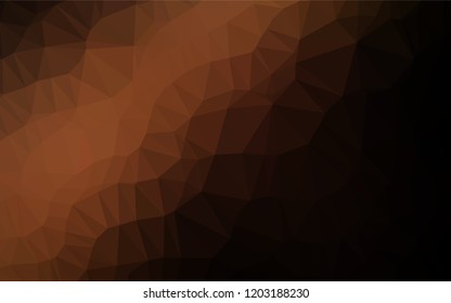 Dark Orange vector shining hexagonal template. A completely new color illustration in a vague style. Brand new design for your business.