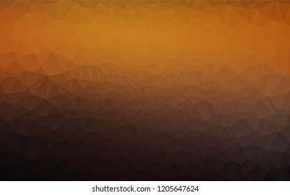 Dark Orange vector shining hexagonal background. Colorful abstract illustration with gradient. A completely new design for your business.