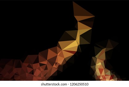 Dark Orange vector shining hexagonal pattern. An elegant bright illustration with gradient. The best triangular design for your business.