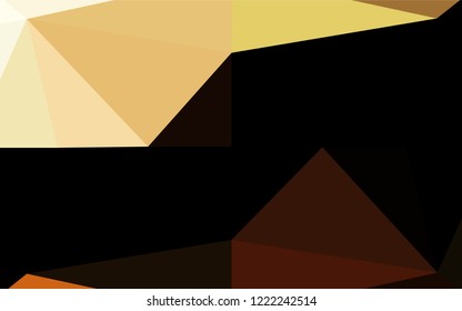 Dark Orange vector shining hexagonal background. Shining illustration, which consist of triangles. The template can be used as a background for cell phones.