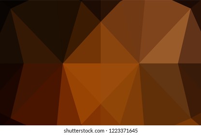Dark Orange vector shining hexagonal pattern. A vague abstract illustration with gradient. The elegant pattern can be used as part of a brand book.